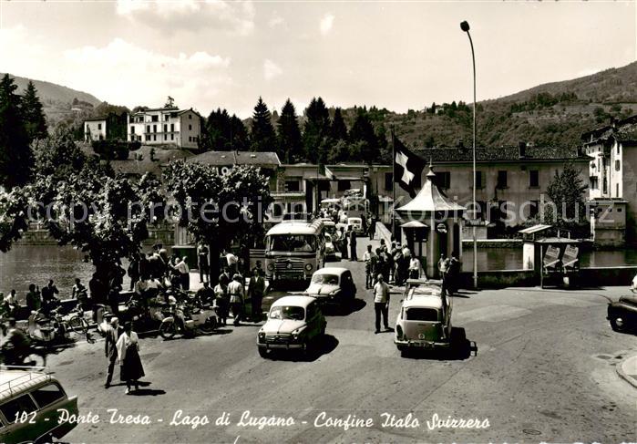 Ponte-Tresa TI Lago di Lugano Confine Italo Svizzero
