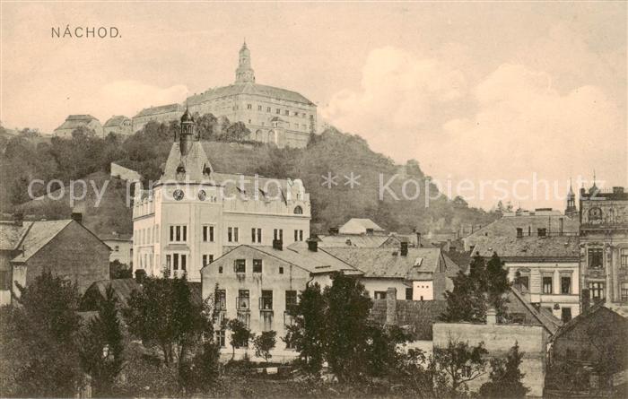 Nachod CZ Stadtbild mit Schloss