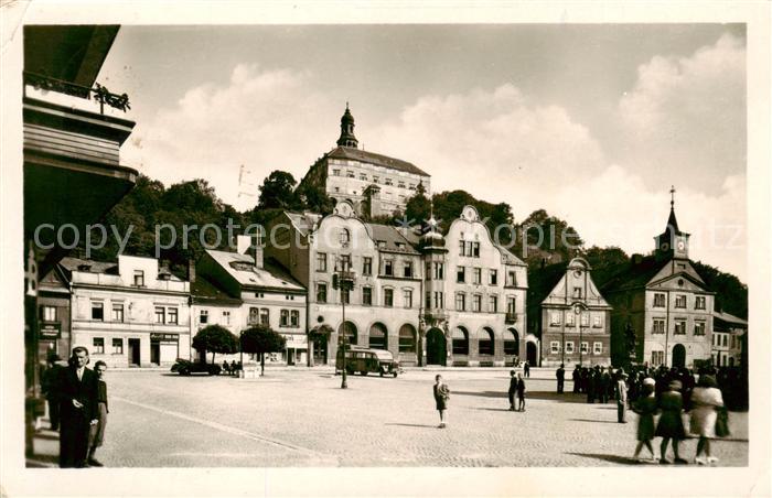 Nachod CZ Zentrum Blick zum Schloss