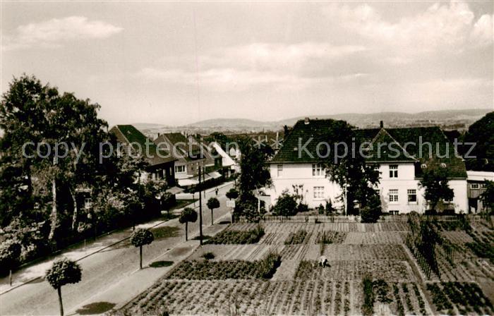 Loehne Koenigstrasse mit Blick auf das Wiehengebirge