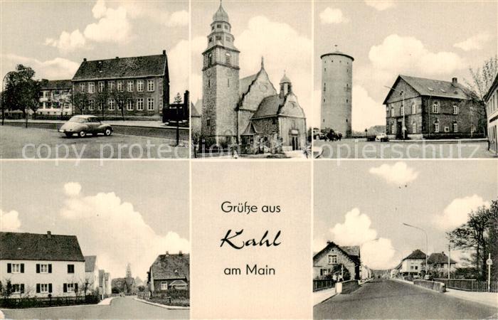 Kahl Ortsansichten Kirche Turm