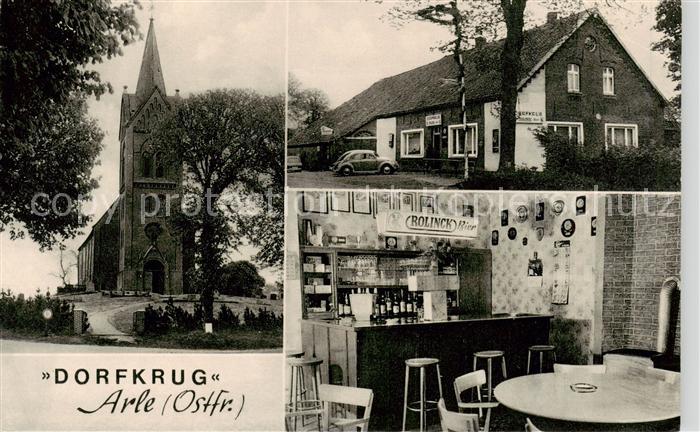 Arle Grossheide Gaststaette Dorfkrug Kirche