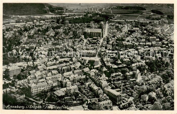 Annaberg -Buchholz Erzgebirge Fliegeraufnahme