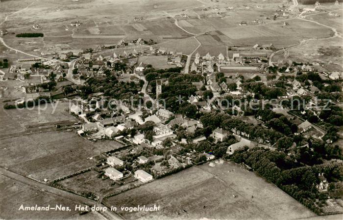Nes Ameland NL het dorp in vogelvlucht