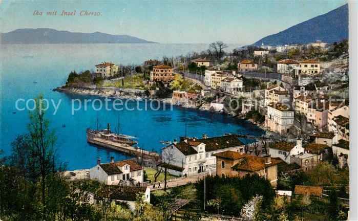 Ika Croatia Panorama mit Insel Cherso