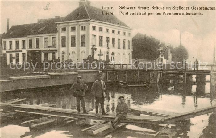Lierre Belgie Pont construit par les Pionniers allemands