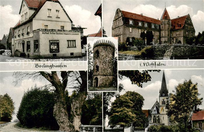 Borlinghausen Willebadessen Gast- und Geschaeftshaus Linnemann Schloss Kirche Al