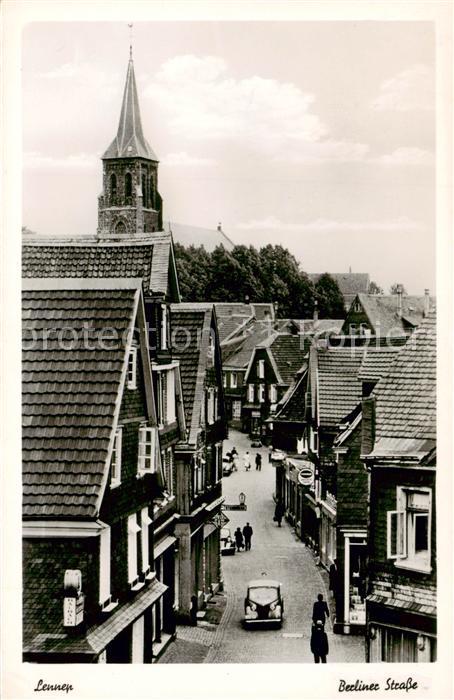 Lennep Remscheid Berliner Strasse Blick zur Kirche