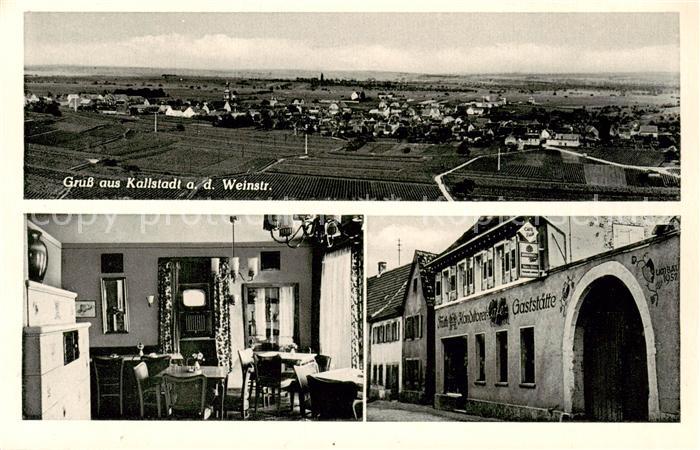 Kallstadt Rheinland-Pfalz Panorama Luftbild Cafe Conditorei Weinstube