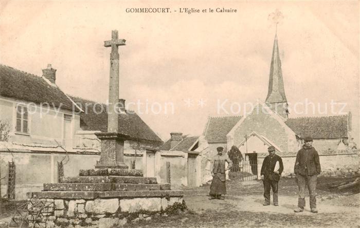 Gommecourt  78 Yvelines Eglise et le Calvaire