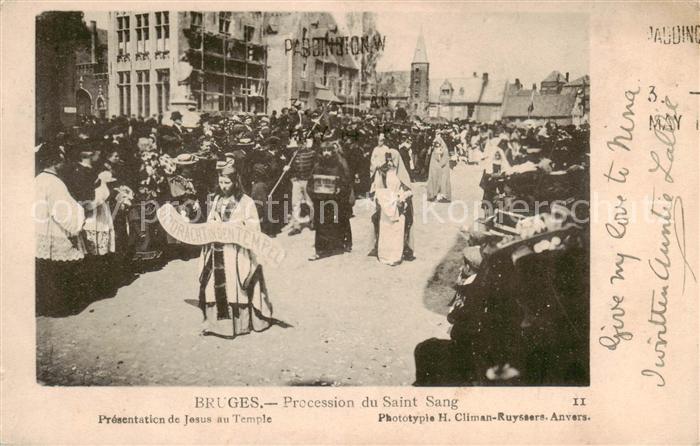 Bruges BRUGGE Belgie Procession du Saint Sang Presentation de Jesus au Temple