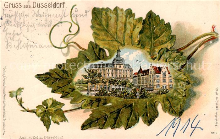 DuessELDORF  CITY Post Blatt Litho Feldpost