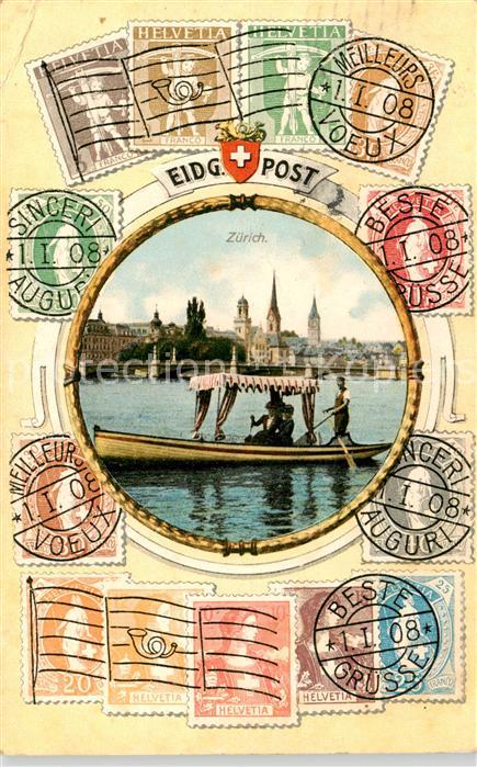 Zuerich ZH Panorama Bootspartie