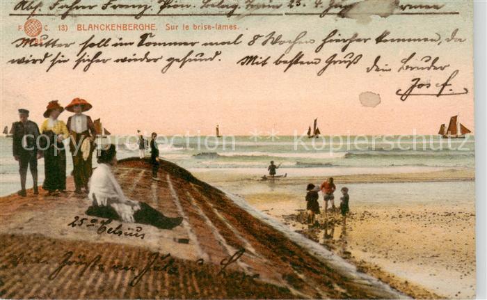 Blankenberghe Sur le brise-lames Feldpost