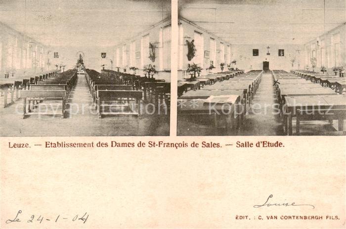 Leuze  Hainaut Belgie Etablissement des Dames de St Francois de Sales Salle d Et