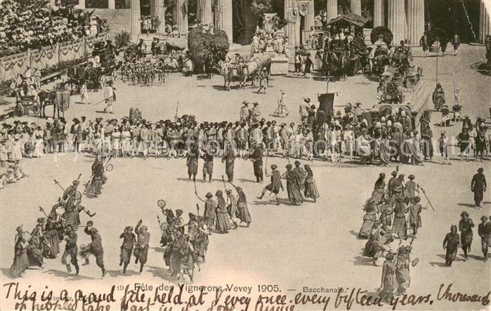 Vevey VD Fete des Vignerons Vevey 1905