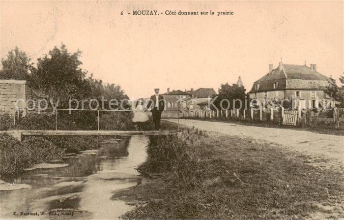 Mouzay 55 Meuse Cote donnant sur la prairie Feldpost
