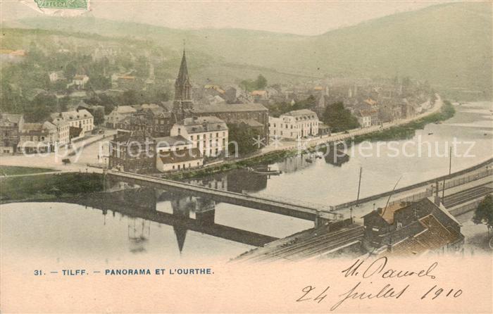 Tilff Esneux Belgie Panorama et l Ourthe