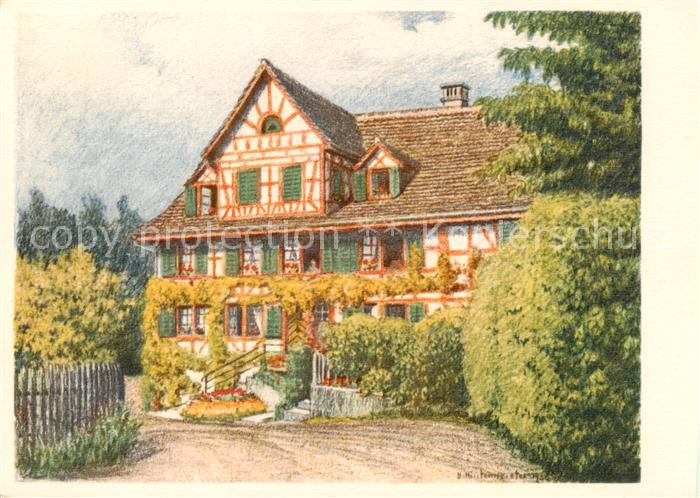 Zuerich ZH Schwesternheim vom Roten Kreuz Kuenstlerkarte