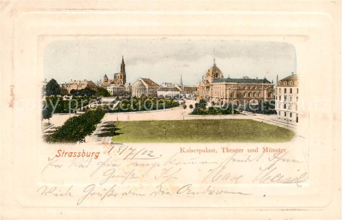 Strasbourg Strassburg 67 Bas-Rhin Kaiserpalast Theater und Muenster