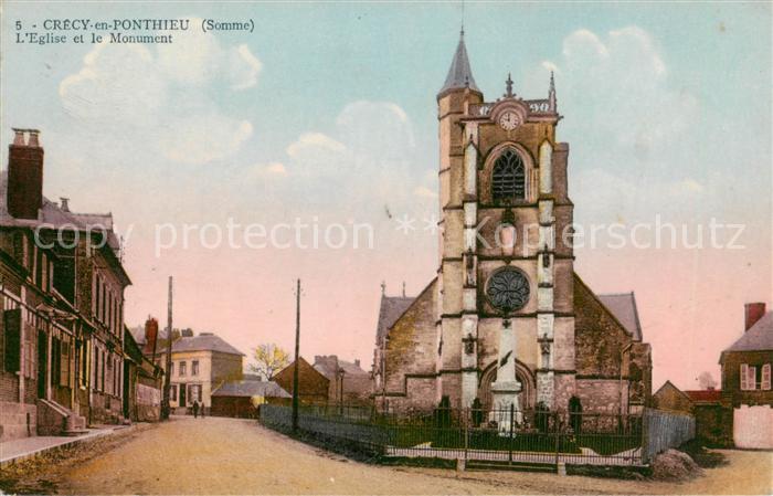 Crecy-en-Ponthieu Eglise et le Monument
