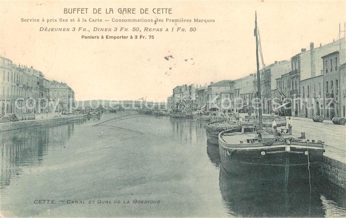 Cette Sete 34 Canal et Quai de la Bordigue