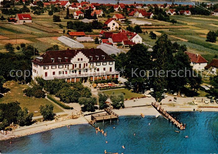 Insel Reichenau Bodensee Strandhotel Loechnerhaus Fliegeraufnahme