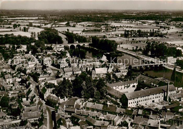 La Suze-sur-Sarthe Vue aerienne Le Pont Routier et Pont due Chemin de Fer