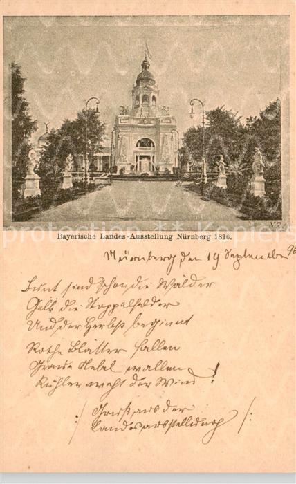 NueRNBERG  CITY Bayerische Landesausstellung 1896 Koenigreich Bayern