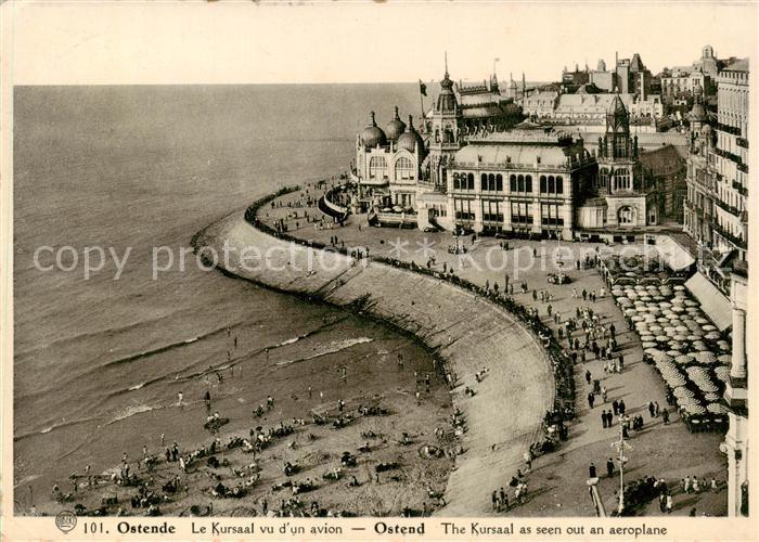 Ostende Oostende West-Vlaanderen Belgie Le Kursaal vu d un avion