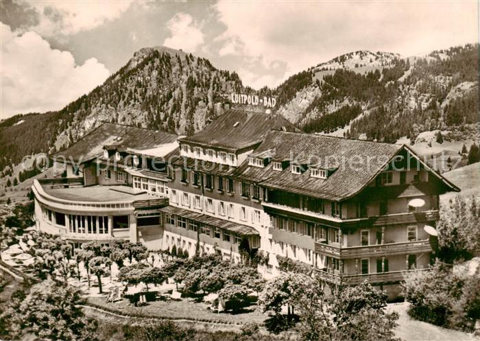 Bad Hindelang Kurhotel Schwefelbad Luitpoldbad mit Hirschberg und Spiesser Allga