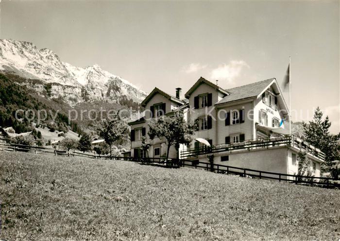 Amden Walensee SG Hotel Pension Montana Blick zum Mattstock