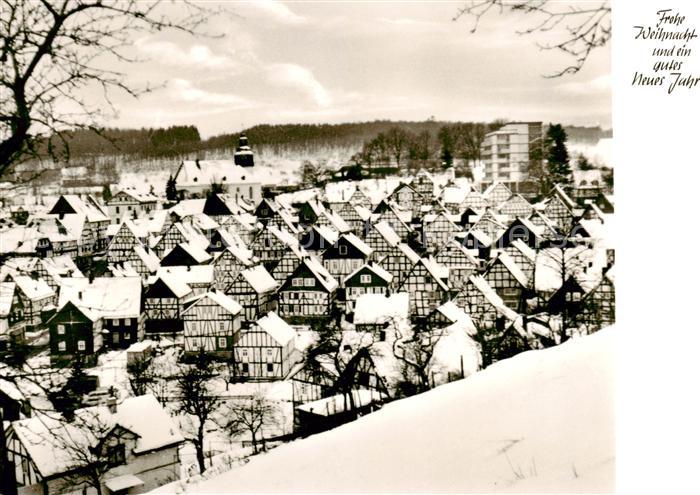 Freudenberg Westfalen Winterpanorama Luftkurort Weihnachtskarte