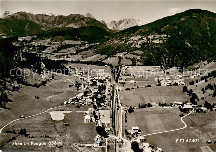 Eben Pongau Salzburg AT Gesamtansicht mit Alpenpanorama