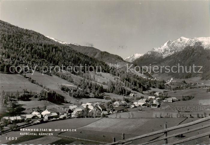 Rennweg Katschberg Kaernten AT Panorama Katschtal mit Kareck Hohe Tauern
