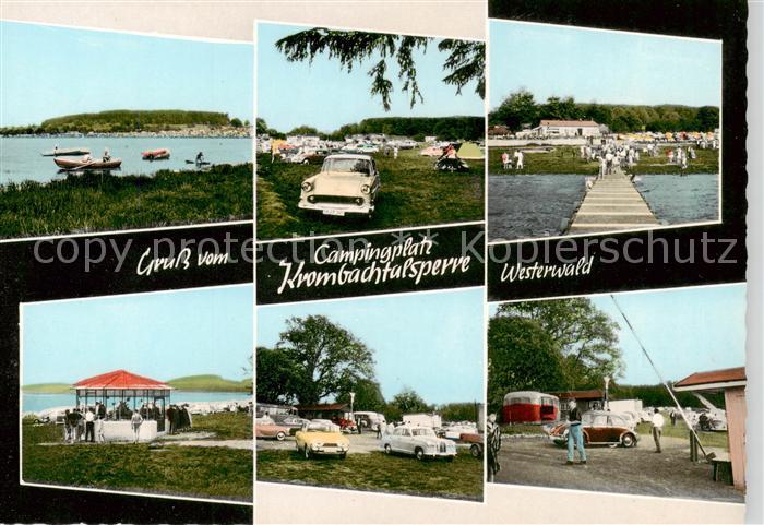 Krombachtalsperre Panorama Campingplatz Pavillon Parkplatz Eingang