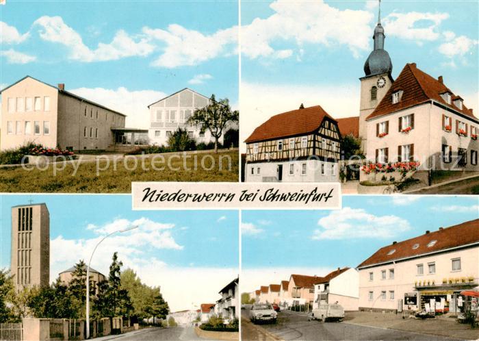 Niederwerrn Schule Kirchen Lebensmittelgeschaeft Maul