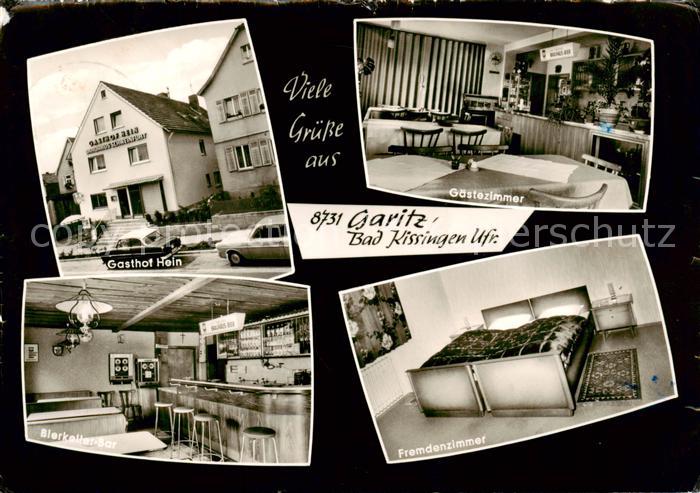 Garitz Bad Kissingen Gasthof Hein Gastraum Bierkeller Bar Fremdenzimmer