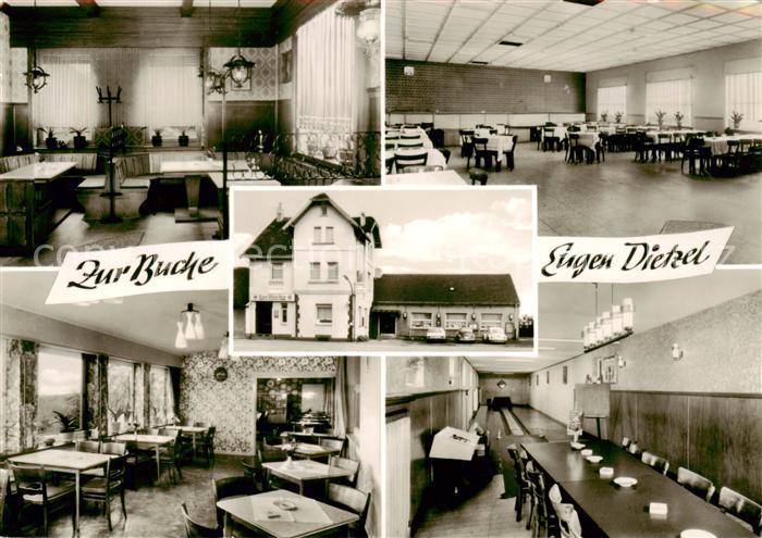 Herdecke Ruhr Gaststaette Zur Buche Eugen Dietzel Gastraeume Festsaal Kegelbahn
