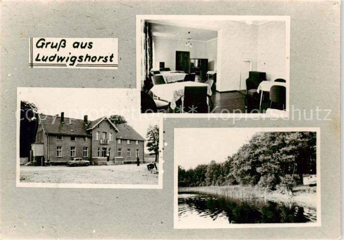 Ludwigshorst Gransee Gaststaette Gastraum Weiher