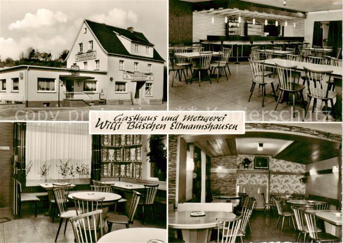 Eltmannshausen Gasthaus und Metzgerei Wille Bueschen Gastraeume