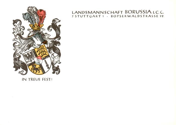 STUTTGART  CITY Wappen der Landsmannschaft Borussia