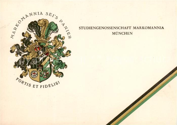 Muenchen Bayern Wappen der Studiengenossenschaft Markomannia