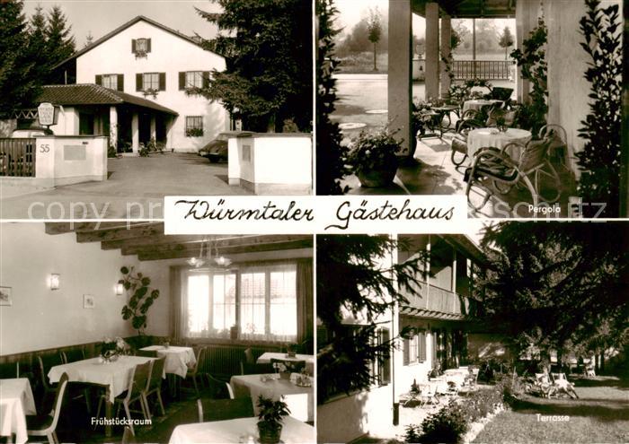 Graefelfing Wuermtaler Gaestehaus Pergola Fruehstuecksraum Terrasse