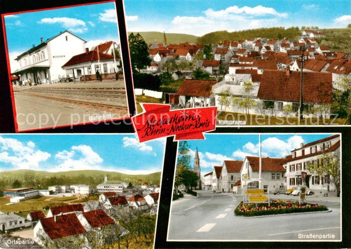 Meckesheim Bahnhof Panorama Ortspartie Strassenpartie
