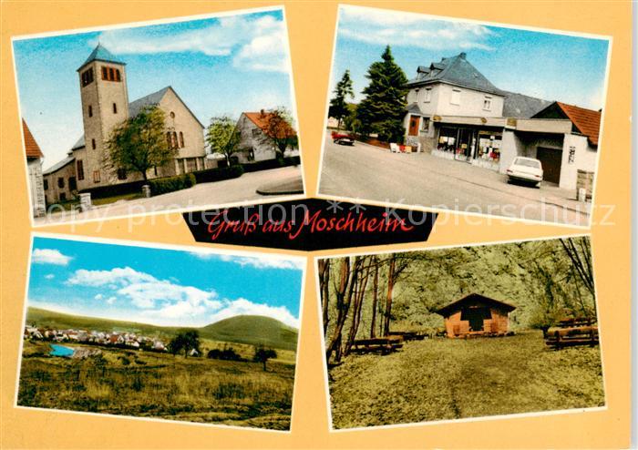 Moschheim Kirche Ortspartie Panorama Huette