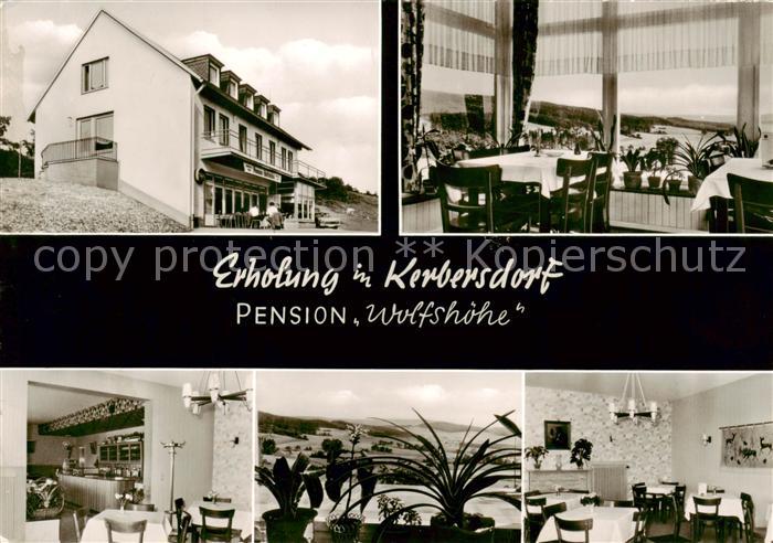 Kerbersdorf Bad Soden-Salmuenster Pension Wolfshoehe Gastraeume Panorama