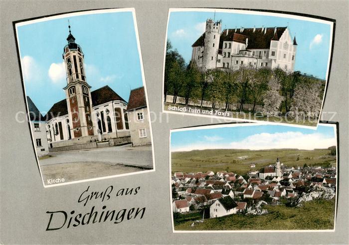 Dischingen Kirche Schloss Turn und Taxis Ortsansicht