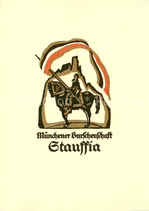 Muenchen Bayern Wappen der Muenchener Burschenschaft Stauffia