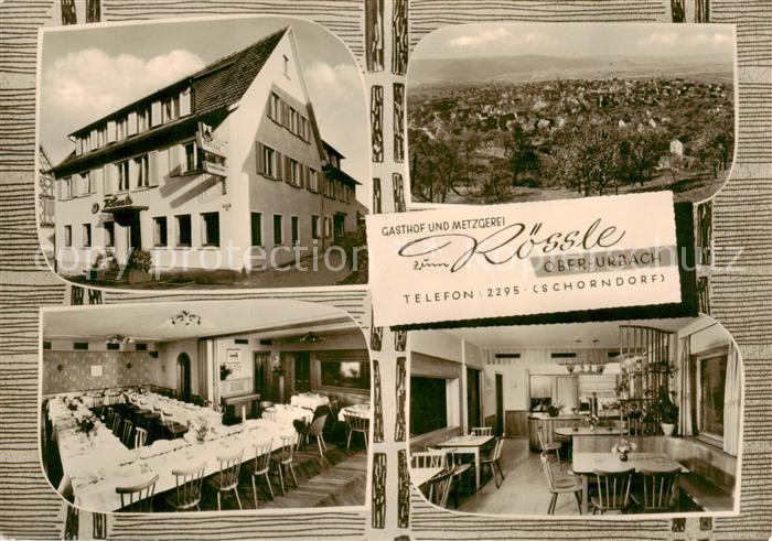 Oberurbach Urbach Gasthof Metzgerei Roessle Gastraeume Festsaal Panorama